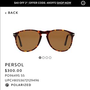 Persol polarized sunglasses