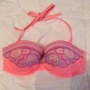 Victoria Secret pink paisley bikini top