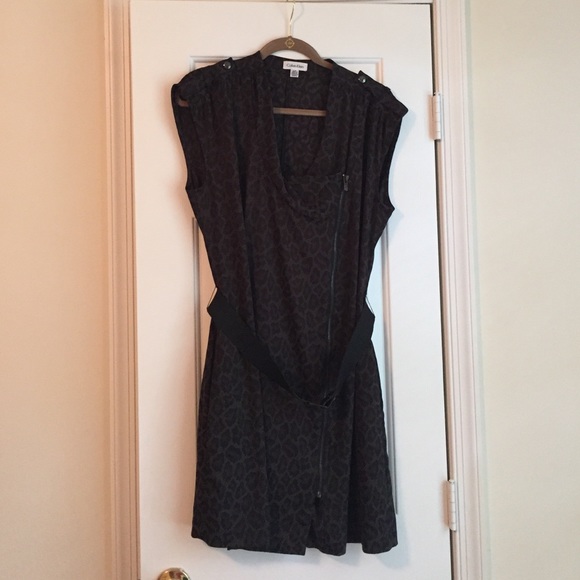 Leopard-Print Calvin Klein wrap dress