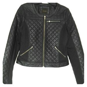 The Limited Faux Leather Moto Jacket