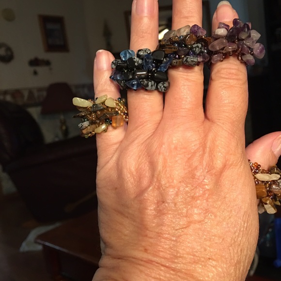 Beaded stretch rings - Picture 4 of 4