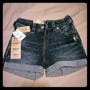 NWT Silver Suki Mid Shorts