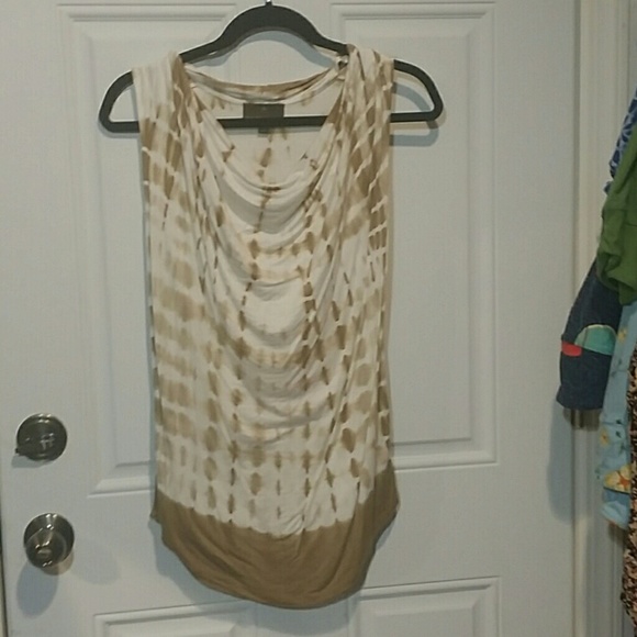 Sleeveless cowl neck dress top