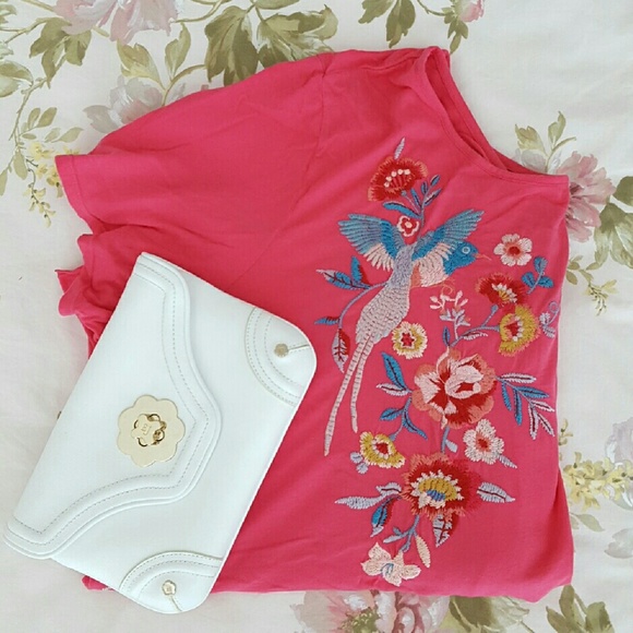 Johnny Was Embroidered Tee