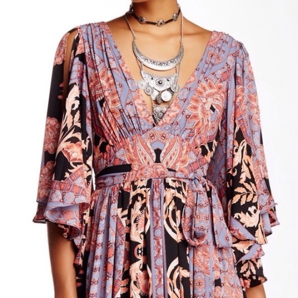 Free people printed fern maxi