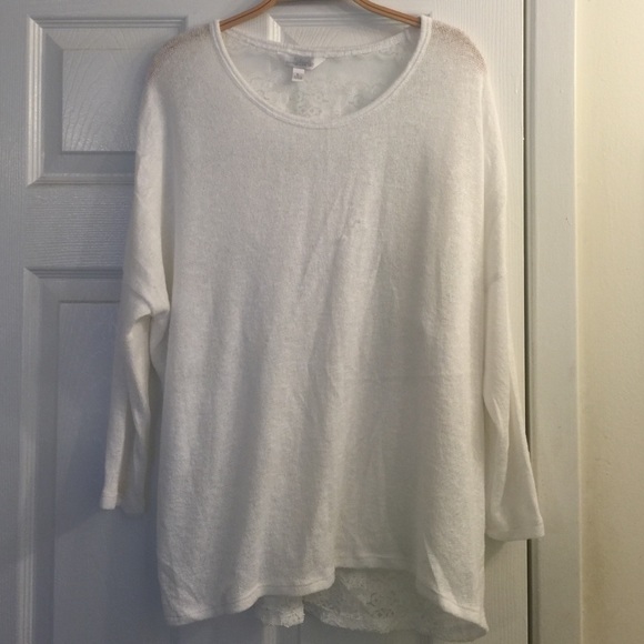 Charming Charlie Lace Back Sweater