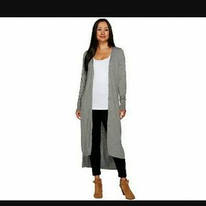 Halston  v neck maxi cardigan