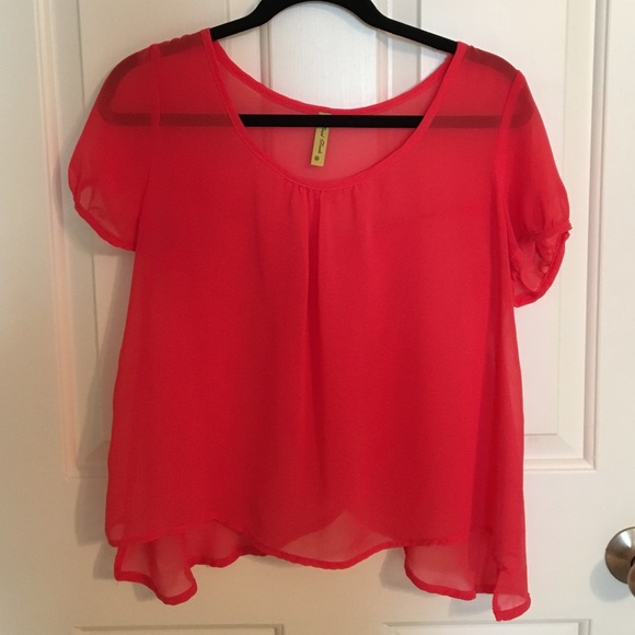Hot Pink Sheer Top