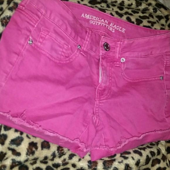 Pink Jean Shorts