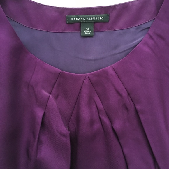 Banana Republic Royal Purple Silk Dress