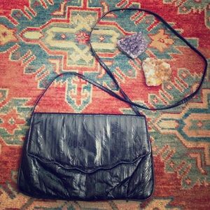 •SOLD• Vintage Pleated Eelskin Pocketbook