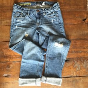 J.Crew Factory Distressed Matchstick Denim