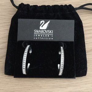 NWOT Swarovski Crystal Hoops