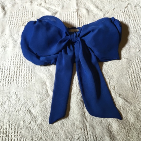 Navy blue bandeau/ tube- top - Picture 1 of 3
