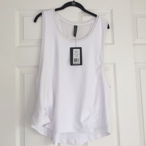 White workout tank