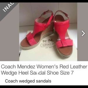 Coach wedged sandals. Final price