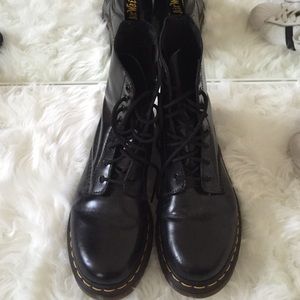Dr. martens black leather boots