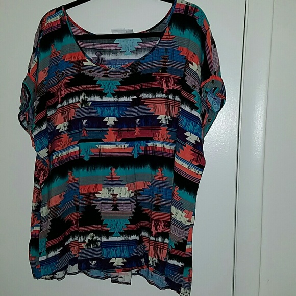 Aztec Print Top