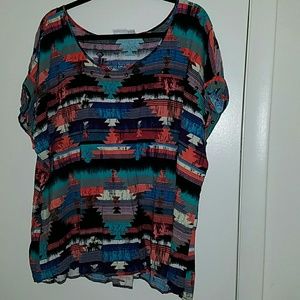 Aztec Print Top