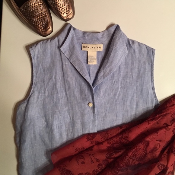 ❗️SALE ❗️Doncaster summer sleeveless linen top XS