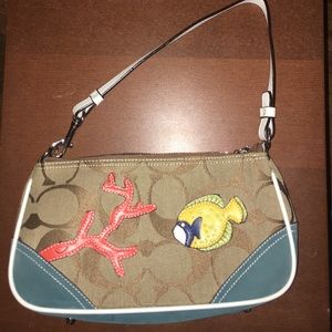 Coach ocean theme shoulder bag