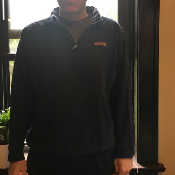 Vineyard Vines Quarter Zip Navy Shep Shirt