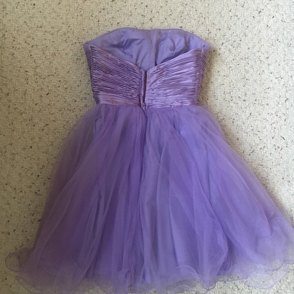 Lavender Sherri Hill short prom dress. - Picture 3 of 4
