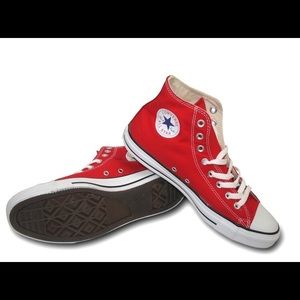 Red converse high tops