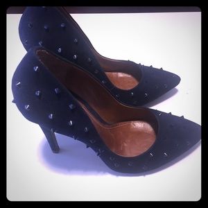 Schutz Navy Spiked Heels