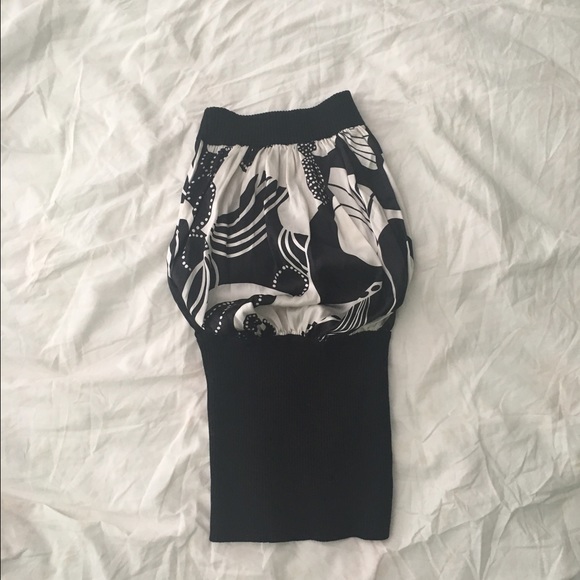 Bebe black and white tube top