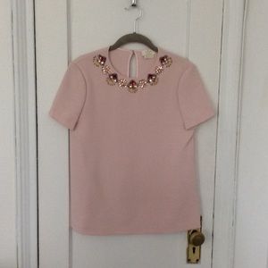 Kate Spade embellished pink top