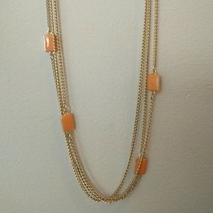 LOFT 3 strand layered long necklace