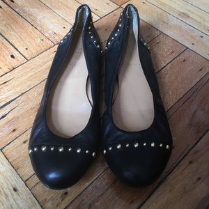 Jcrew flats with gold studs