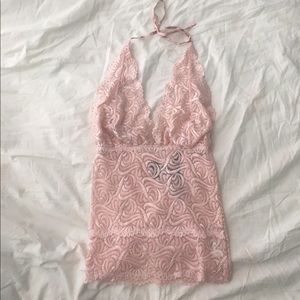 NWOT BeBe lace halter top