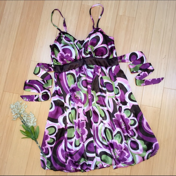 SALE!! Satiny purple dress, 6.