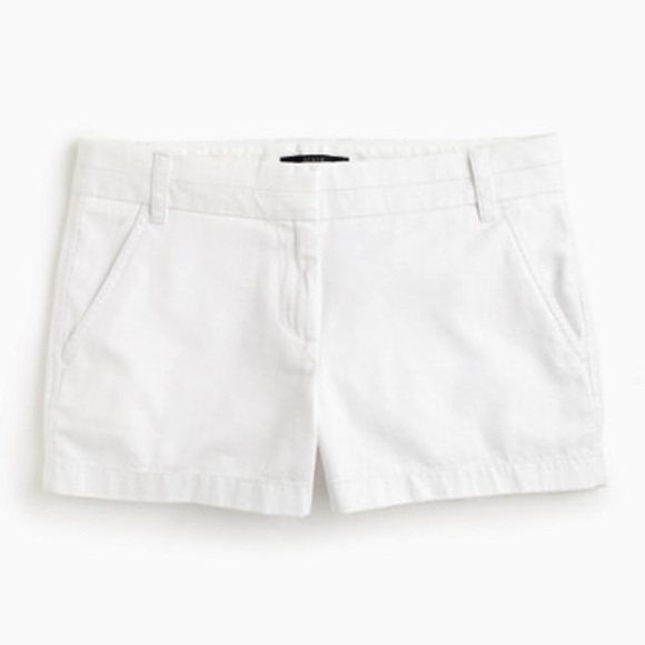 White J. Crew Chino Shorts