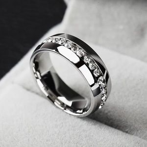 Stainless Steel Unisex Engagement Ring