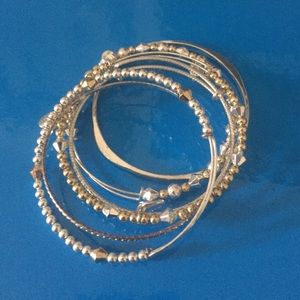 6 bangle style bracelets