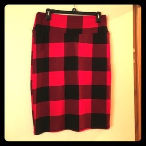 Plaid Cassie pencil skirt