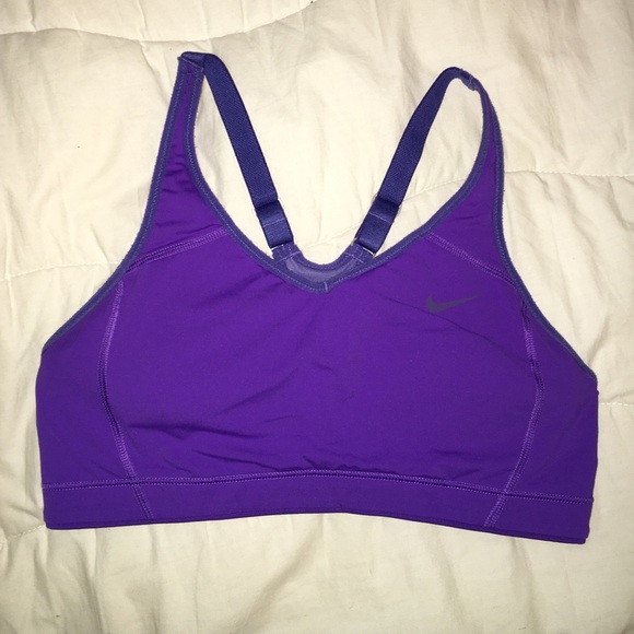 Purple padded Nike sports bra