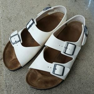 Birkenstock milano strapy sandals off white!