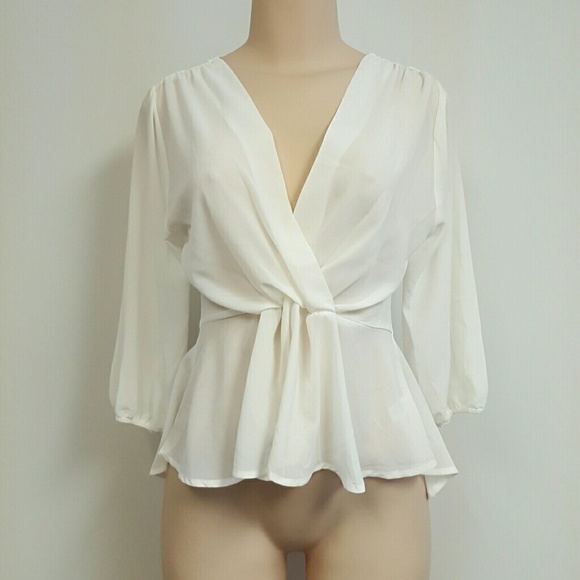 Active Tops - ACTIVE Boho sheer top. Lace & zipper back NWOT