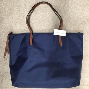 Navy Banana Republic tote bag
