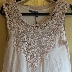 Beautifully detailed taupe blouse!
