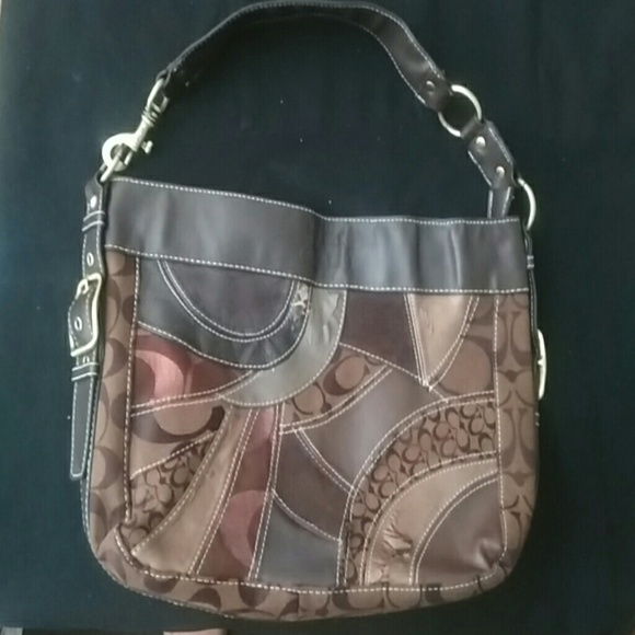 Coach leather and canvas bag