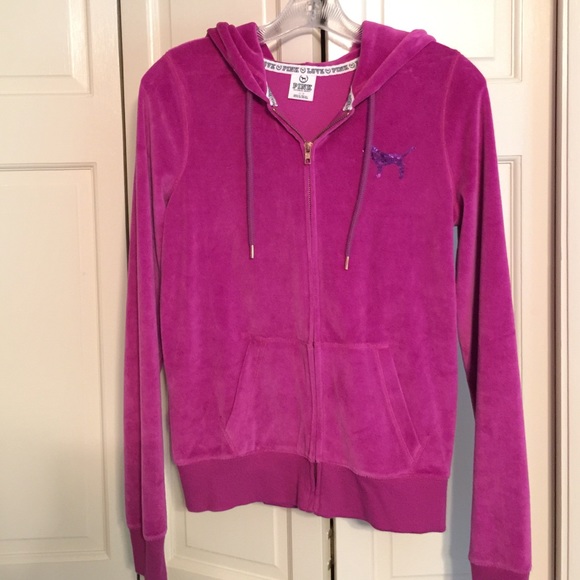 Magenta Victoria's Secret Pink Zip Up Hoodie