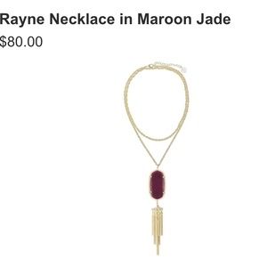 Kendra Scott long pendant necklace (MAROON)