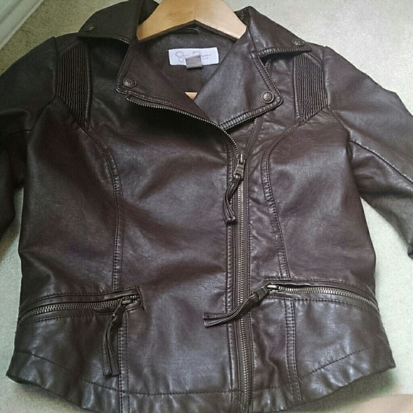 Jessica Simpson Faux-Leather Jacket