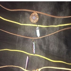 Handmade leather choker necklaces