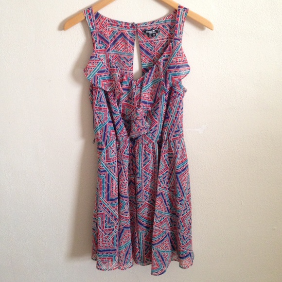 SOLD Red, white & blue patterned dress